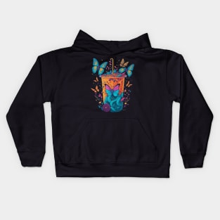 Fluttering Kaleidoscope: A Symphony of Butterflies Kids Hoodie